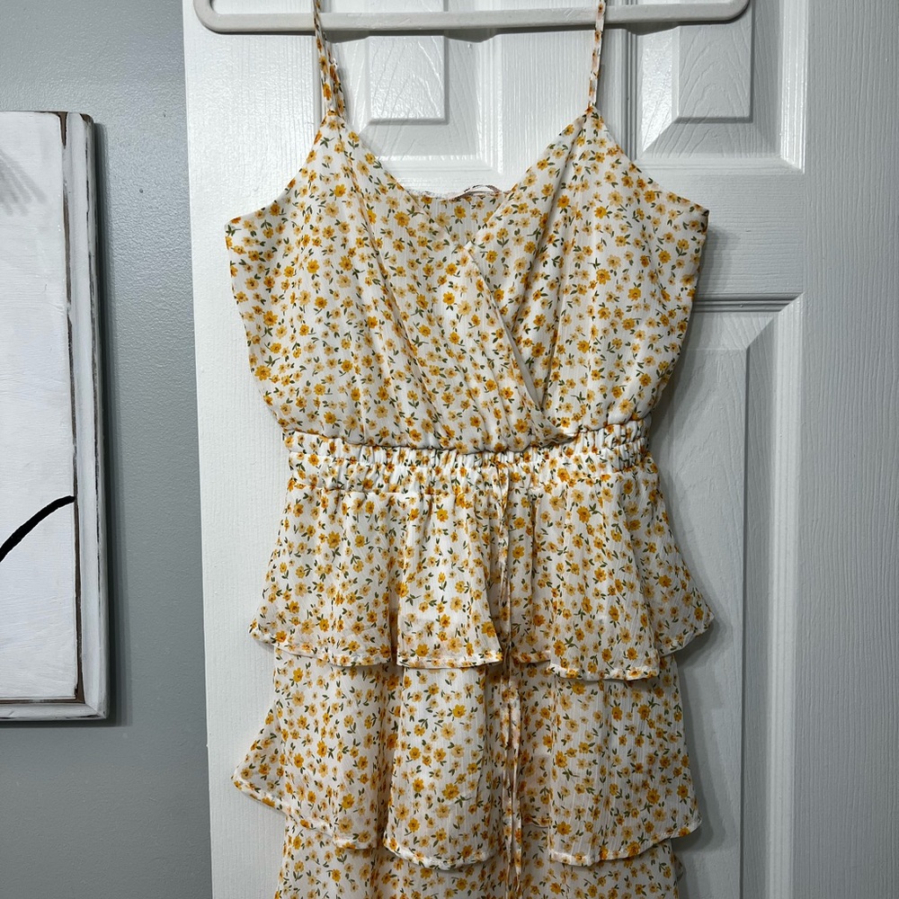 Miami Yellow Floral Dress